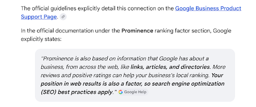 how your website influences local rankings