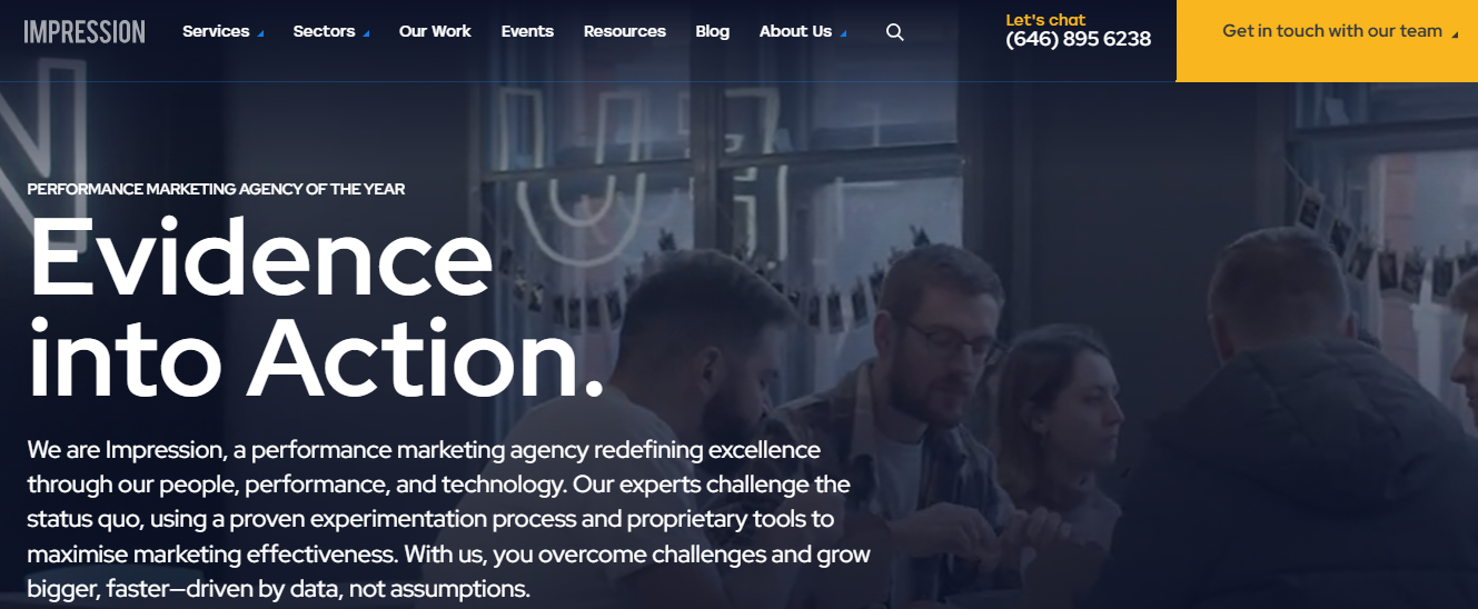 The Impression Digital homepage