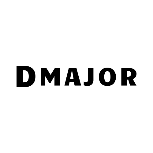 DMAJOR logo in bold black lettering.