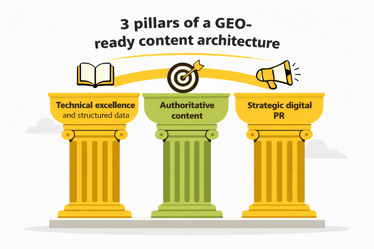 3 pillars of a GEO-ready content architecture