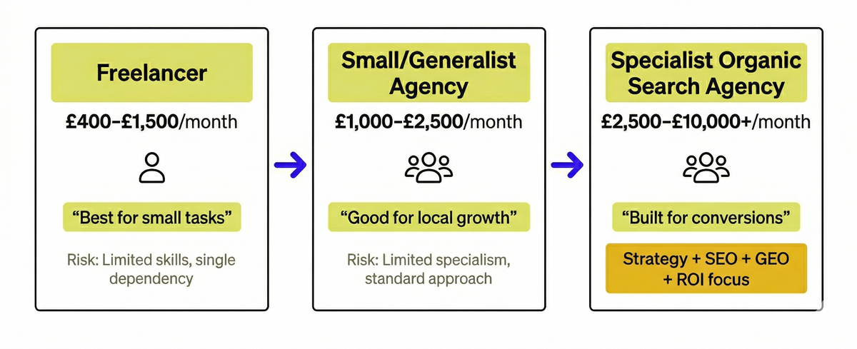 Typical SEO monthly costs
